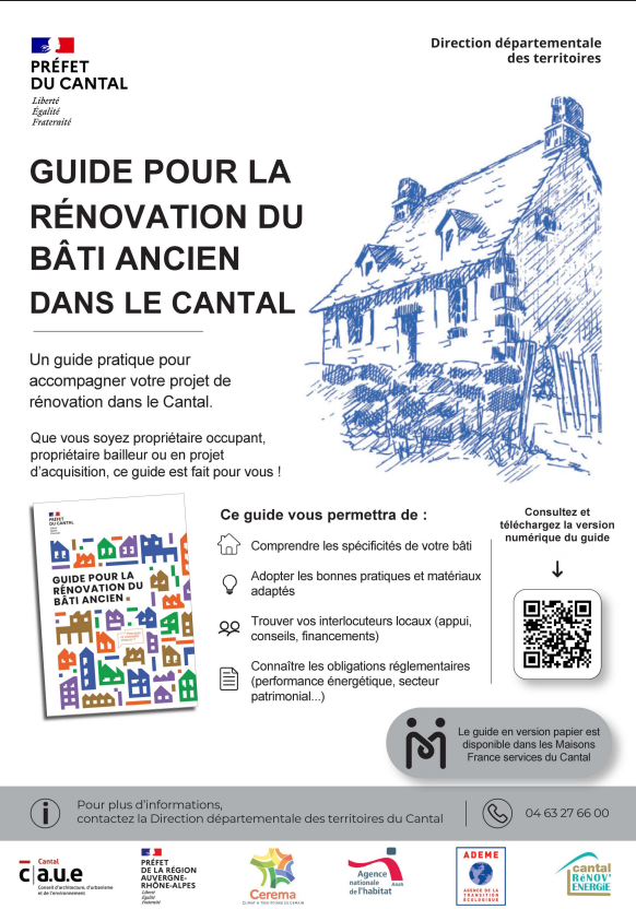 Un nouveau guide pour accompagner la rénovation du bâti ancien dans le Cantal
